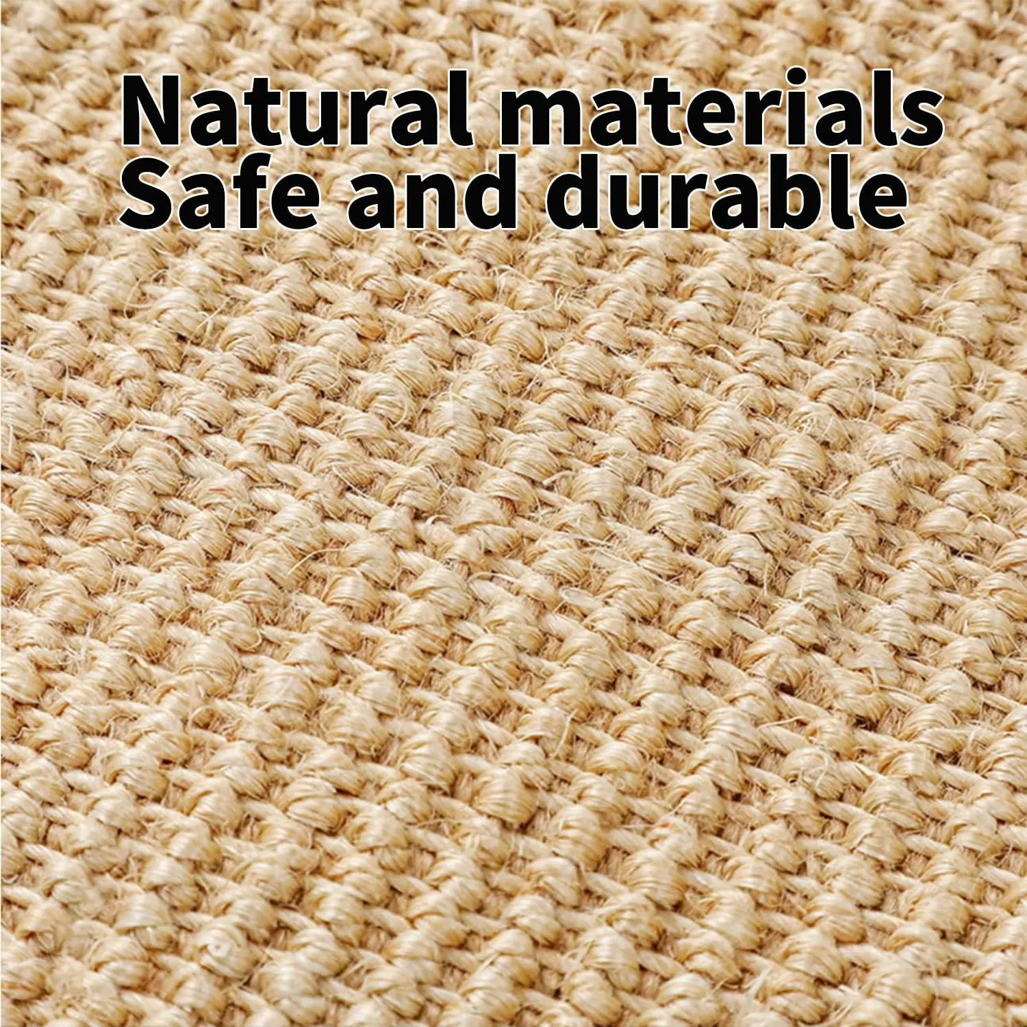 PODOO Bunny Scratch Pads, Sisal Rabbit Scratching Pad, Natural Rabbit Resting Mats for Cages, Forage Grass Mat Indoor Essentials Accessories for Guinea Pig Cat (2Pcs, 15.7x11.8 inches)
