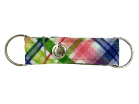 Rainbow Plaid - Green, Pink, Purple, Red Snappy Keychain - 991