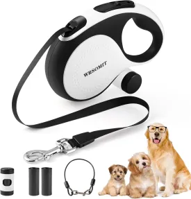 Retractable Dog Leash with Chew Proof Cable, 26Ft Heavy Duty Dog Leash for Medium Large Dogs up to 110lbs, 360 No Tangle, One-Handed Brake