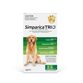 Simparica Trio - Chews for Dogs 20.1-40kg (3pk)