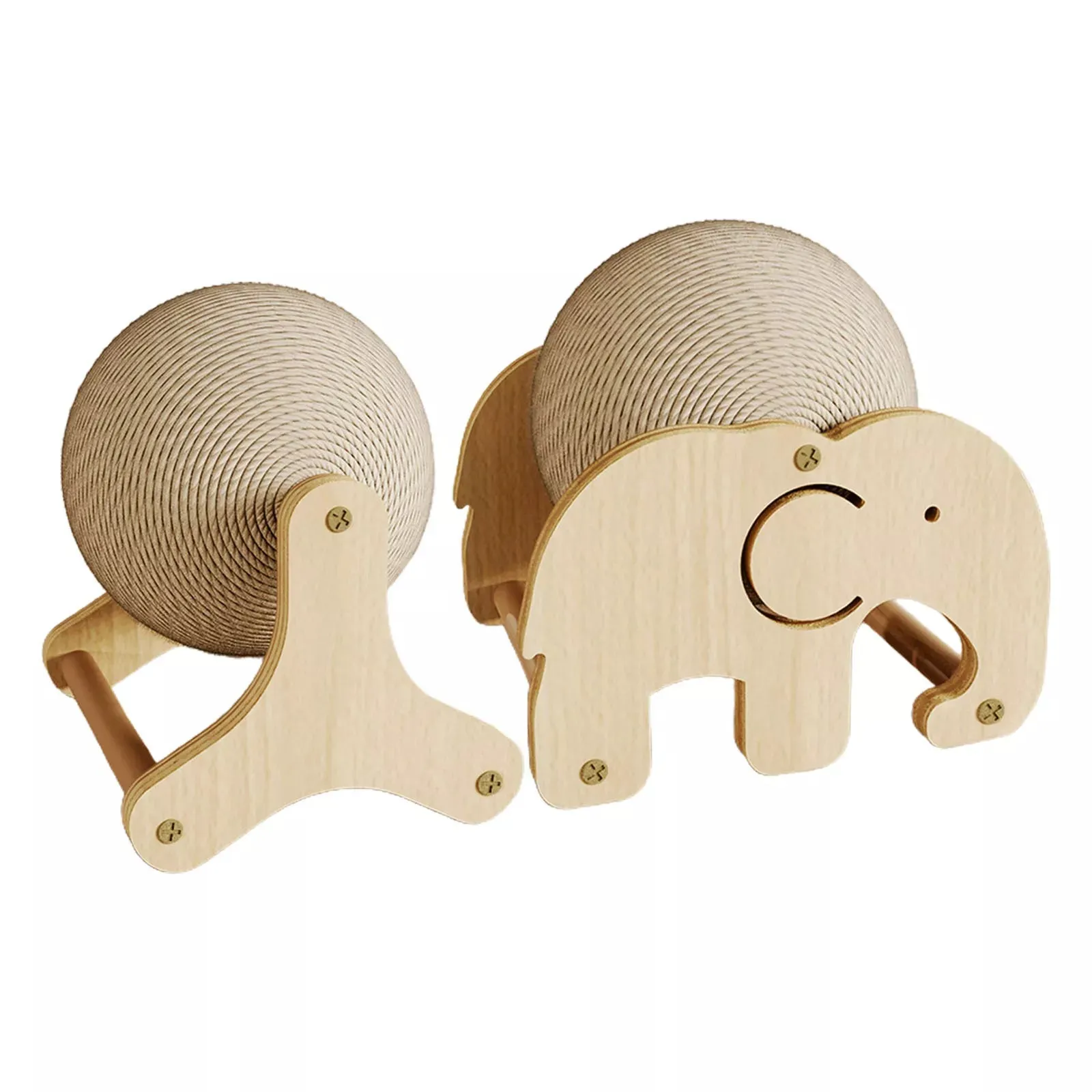 Sisal Scratching Toy Cat Scratching Ball Pet Supplies Wooden Cat Scratcher Ball