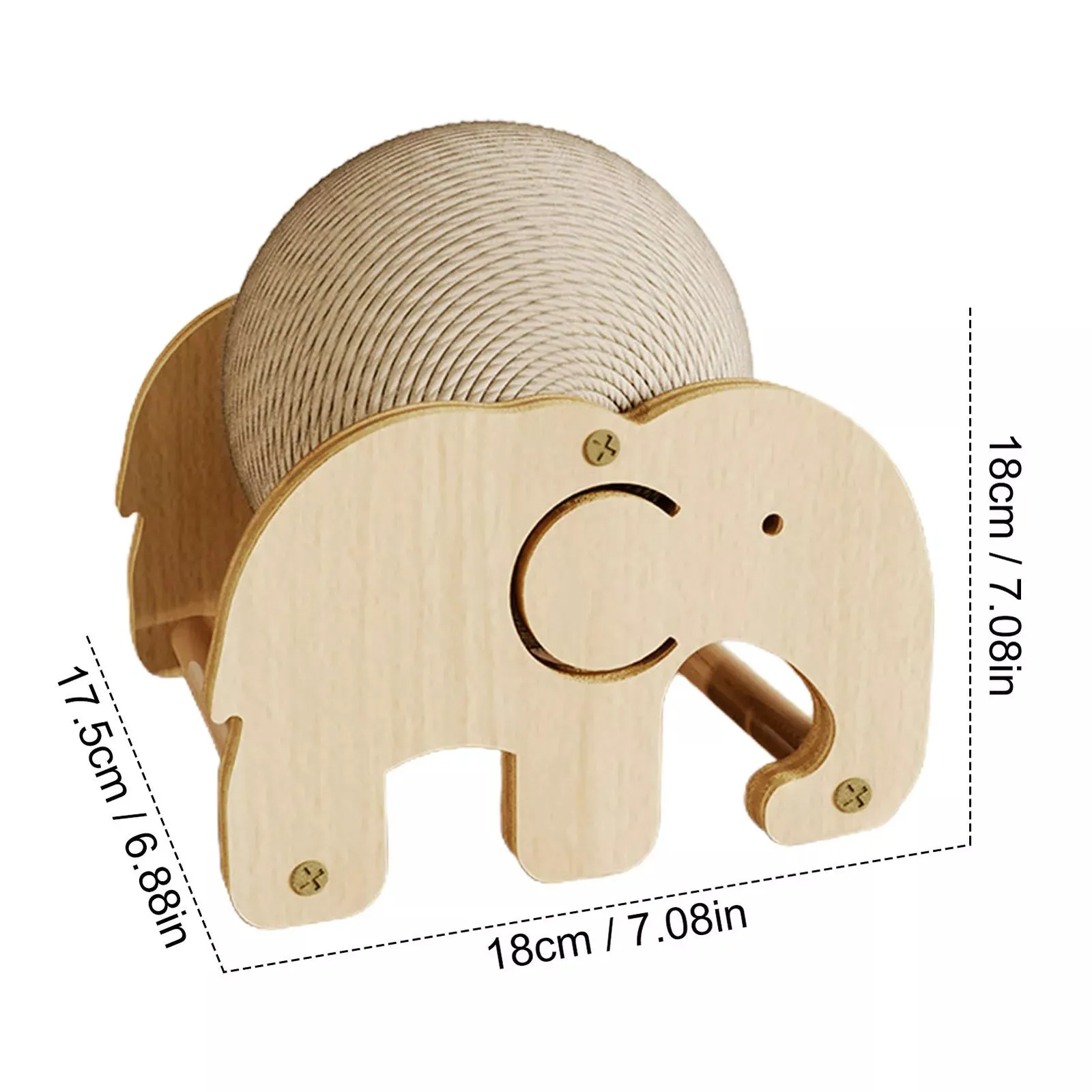 Sisal Scratching Toy Cat Scratching Ball Pet Supplies Wooden Cat Scratcher Ball