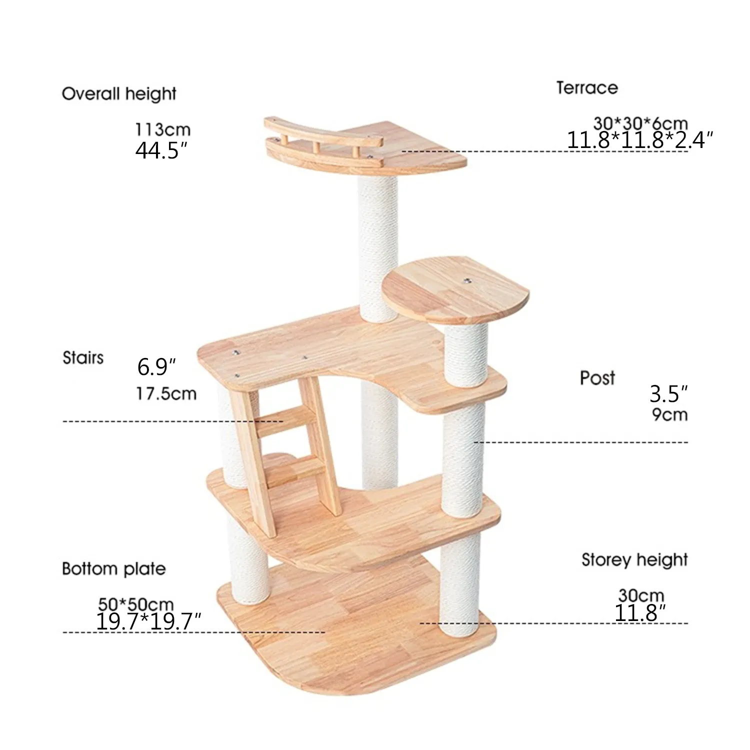 Solid Wood Cat Nest Cat Tree Integrated Corner Cat Climbing Frame