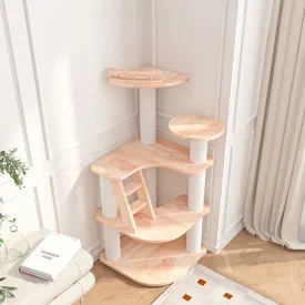 Solid Wood Cat Nest Cat Tree Integrated Corner Cat Climbing Frame