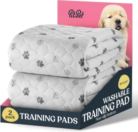 Super Absorbent Washable Pee Pads for Dogs - 2-Pack Superior Reusable Puppy Pads Pet Training Pads 100% Waterproof Dog Pee Pad Protects Against Urine Leakage Non-Slip Grip Prevents Slipping& Bunching