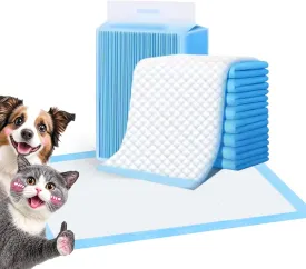 Super Absorbent Waterproof Dog and Puppy Pet Training Pad, Housebreaking Pet Pad, 100-Count Extra Small-Size, 17X24, Blue