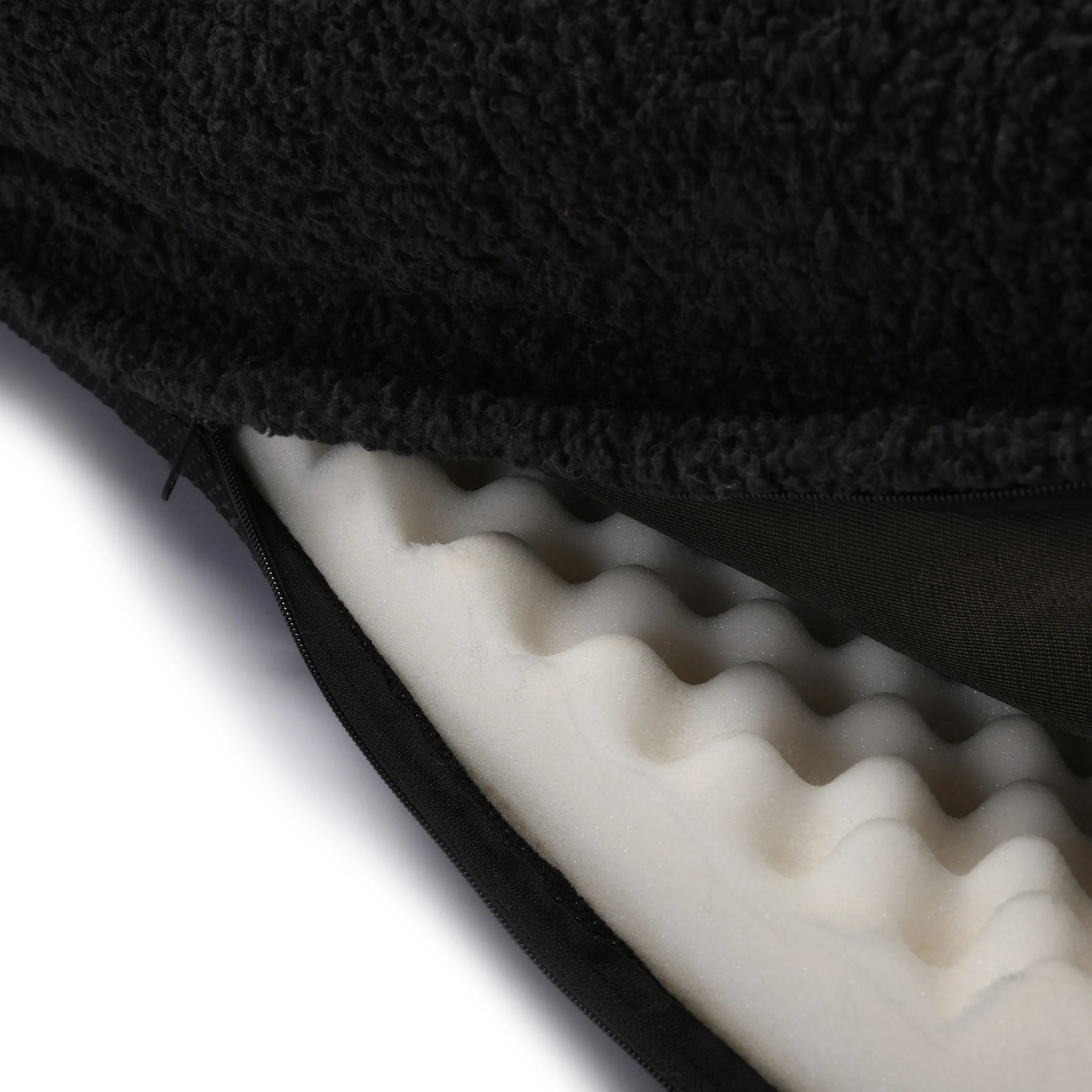 Teddy Fleece Memory Foam Sofa Pet Bed with Bolster - Charcoal