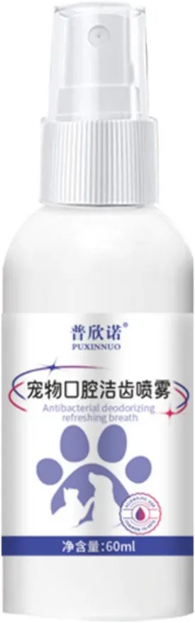 Teeth & Gum Spray - Cat Breath Freshener Oral Care Spray - Dog Dental & Teeth Cleaning Spray, Fight Bad Breath Caused by Plaque and Gum Redness Dog Mouthwash