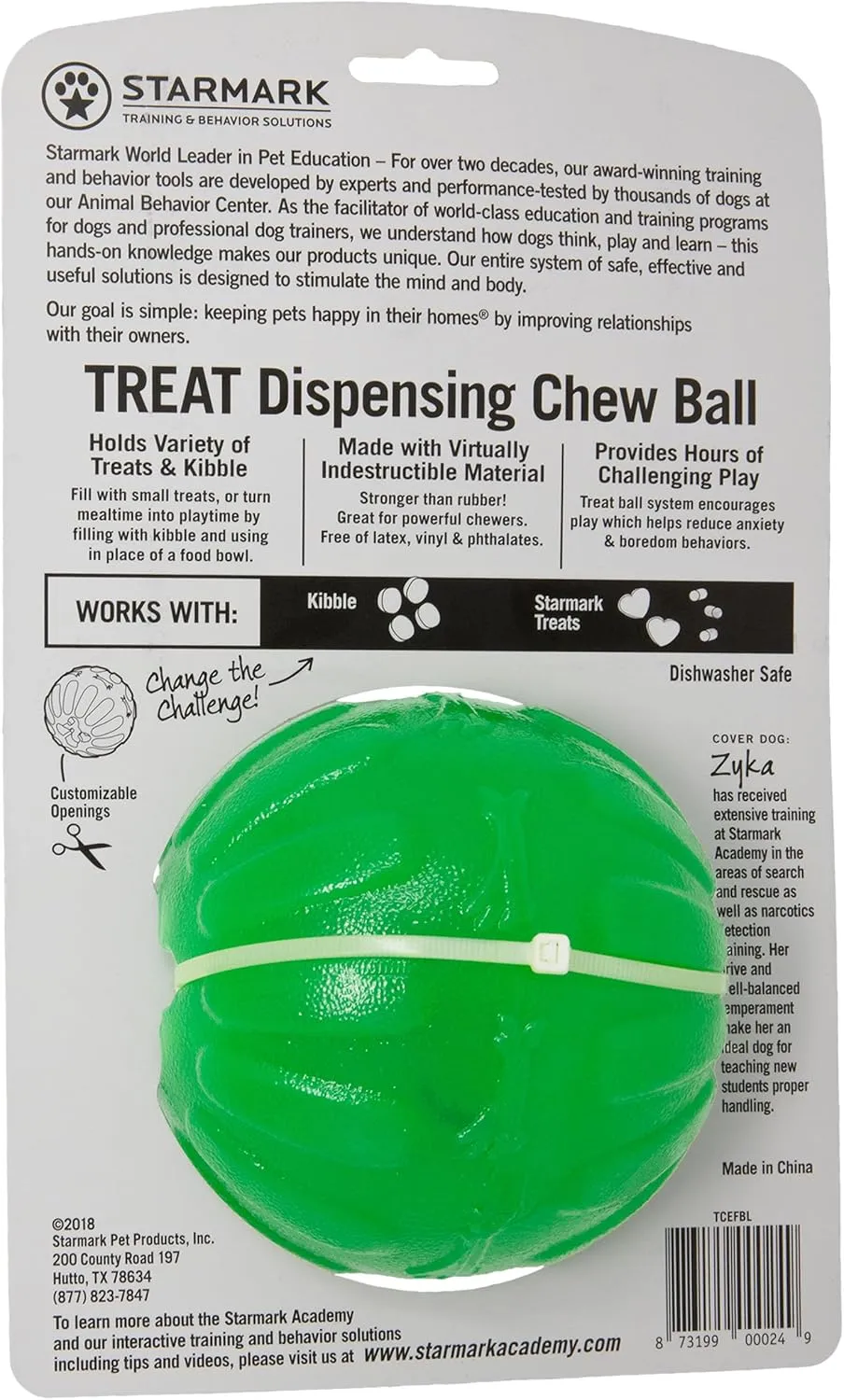 Treat Dispensing Chew Ball, Large