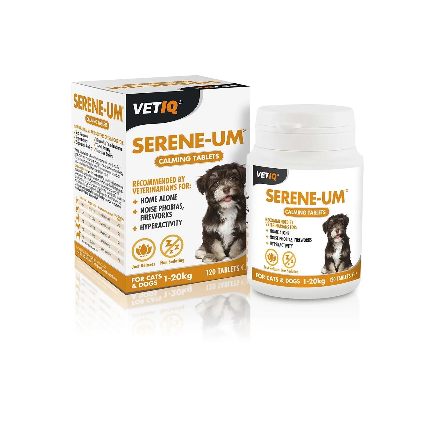 Vetiq Serene-Um Calming Tablets For Cats & Dogs 1-20Kg