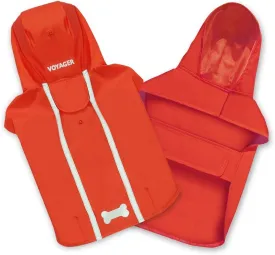 Voyager Waterproof Dogs Raincoat - Rain Poncho by Best Pet Supplies - Red, X-Small, Chest: 12.5" ~ 16" (253-RD-XS)