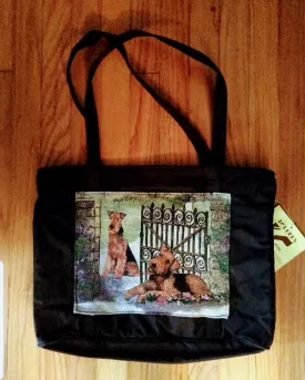 Waterproof Large Tote Airedale Terrier Dog Purse