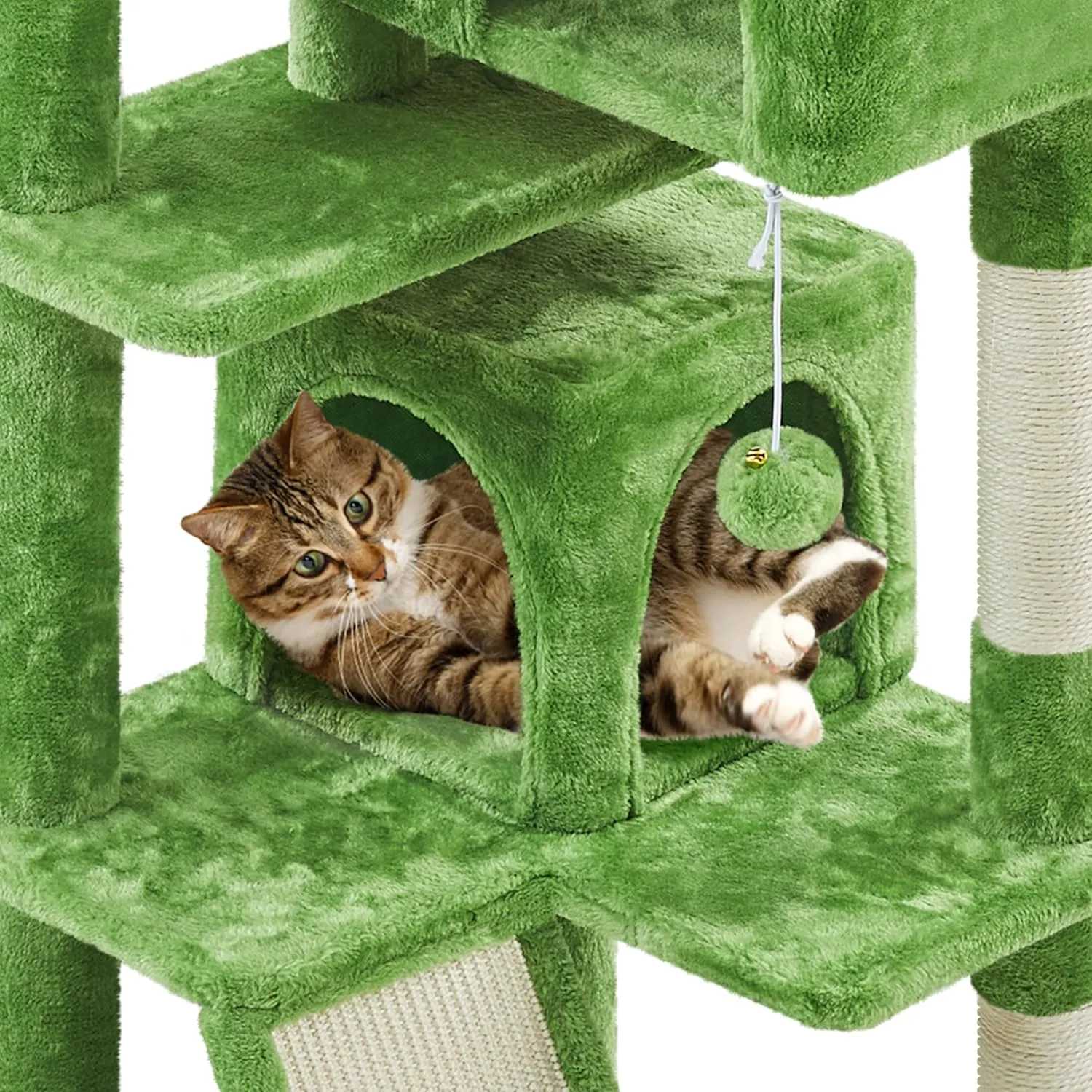 Yaheetech 57in Cat Tree, Cat Tower for Indoor Cats with 2 Door Condo Basket and Sisal Scratching Posts, Cat Furniture for Kittens