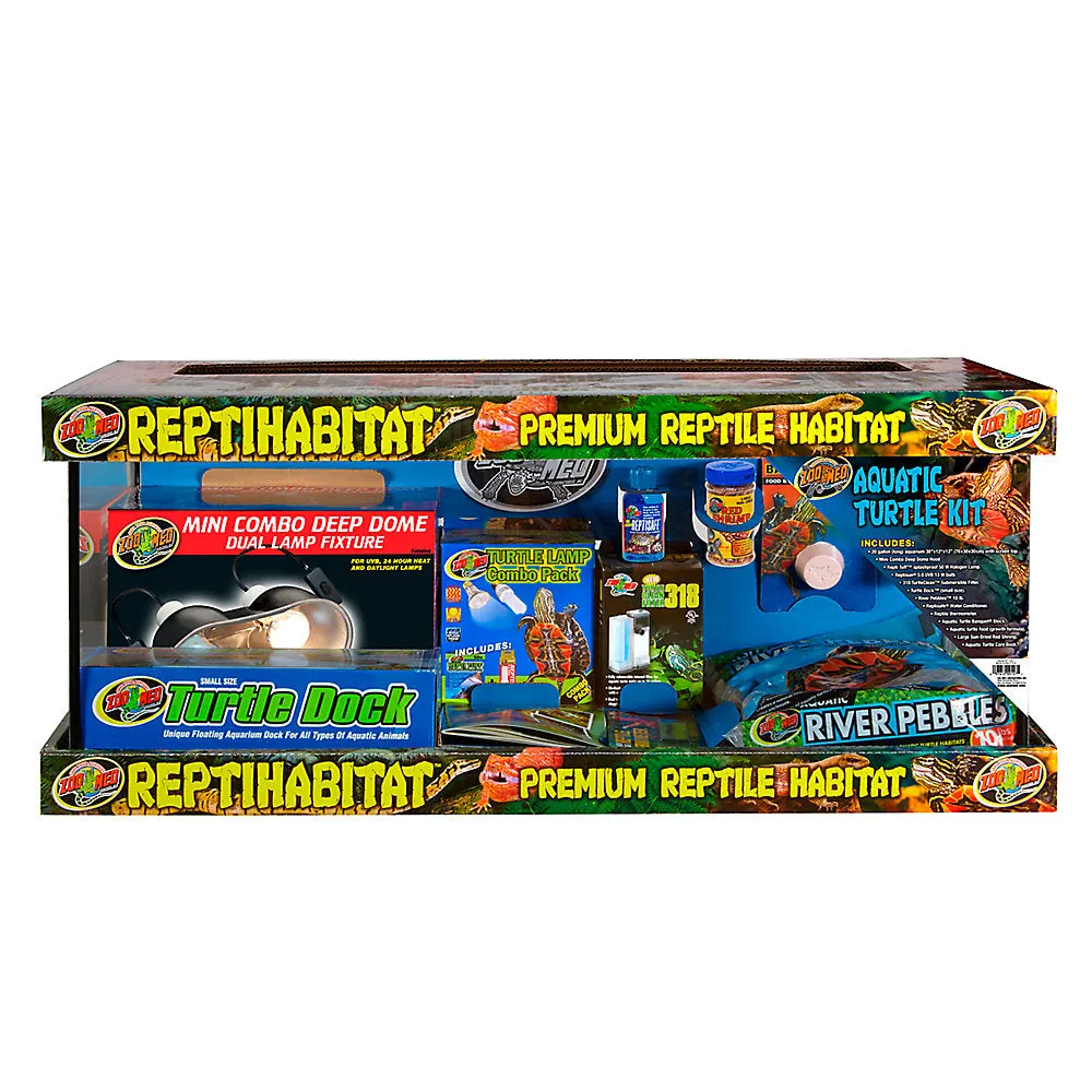 Zoo Med ReptiHabitat Aquatic Turtle Kit, 20 Gallon